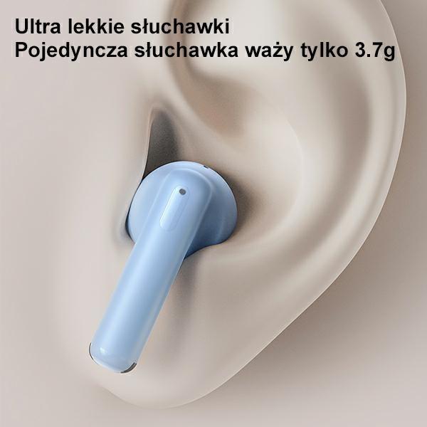 Produktbild Usams Słuchawki Bluetooth 5.3 TWS US Series Dual mic bezprzewodowe niebieskie/blue BHUUS03 (ANC, 35 h, Kabellos)