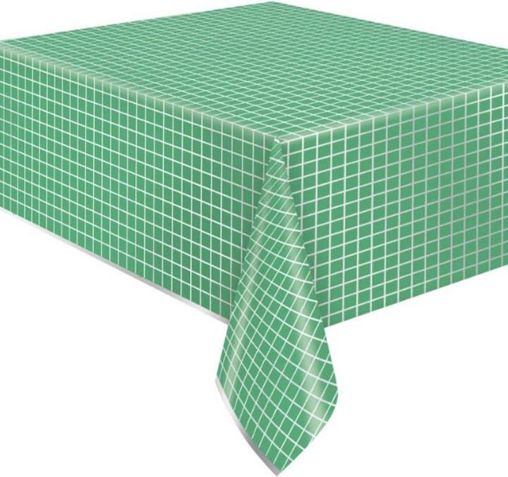 Image du produit Unique Tischdecke Grün & Silber Quadrate