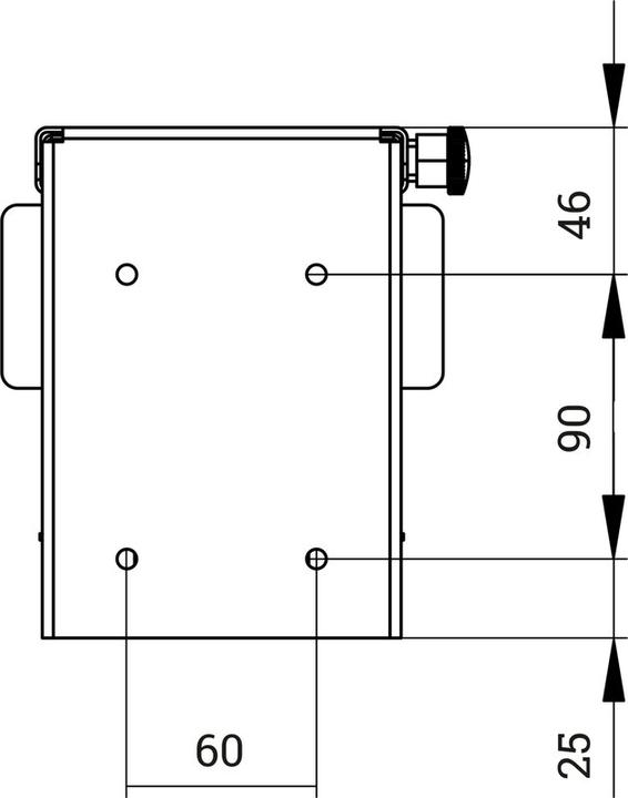 Produktbild BMB Beschläge BMB SMALL Click CPU Halterung klein, Metall, Schwarz matt
