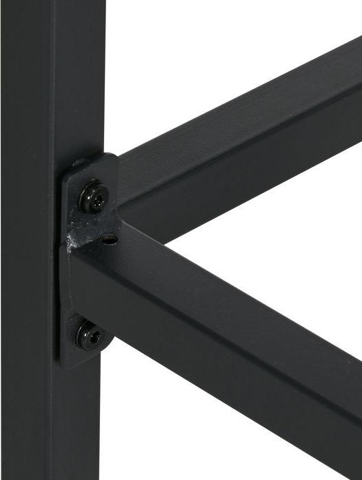 Produktbild Swisshandel24 Gartenbar-Set Rattan Bartisch mit 4 Barhockern, mit Dach, Sitzgruppe, Fussstütze, Schwarz, Stahl