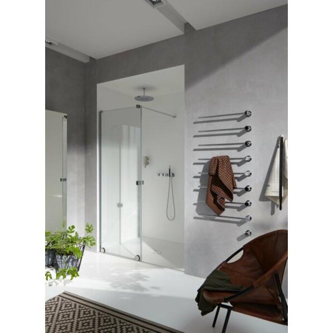 Thumbnail - Hüppe, Duschkabine + Duschwand, Xtensa pure Walk-In Gleittür 1teilig, mit festem Segment, Breite:140cm, Anschlag links, ...