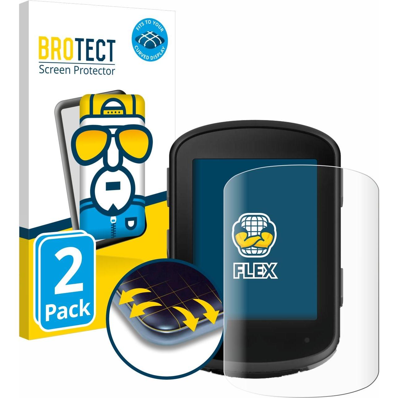 BROTECT Full-Cover Displayschutz (2 Stück, Garmin Edge 840), Tablet Schutzfolie