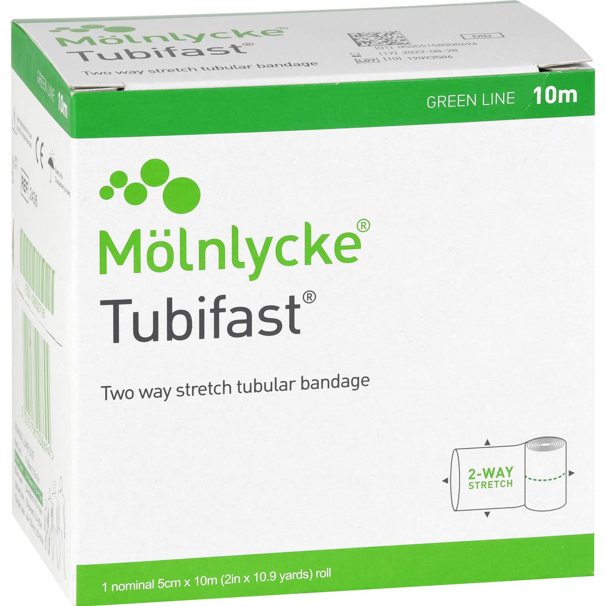 Mölnlycke, Verbandsmaterial, Schlauchbandage 5cmx10m grün