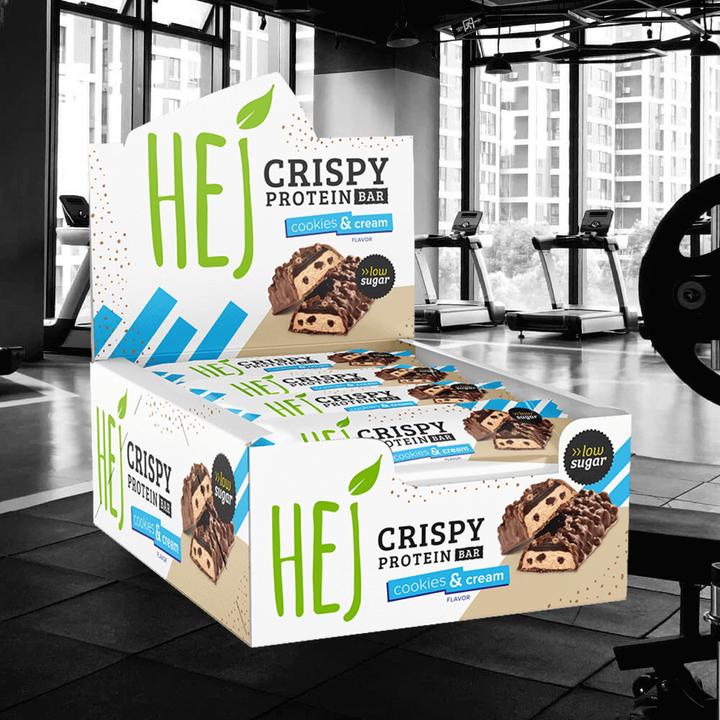 Actual product image HEJ Nutrition HEJ Crispy Protein Bar (12 x 45g) (Cookies and Cream, 1 pcs., 540 g)