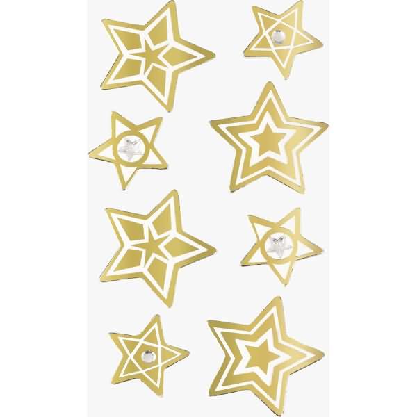 Produktbild Heyda Weihnachtssticker Goldsterne