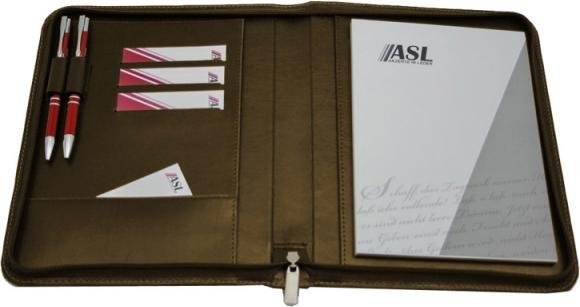 Produktbild ASL Konferenzmappe Kabana Rindleder glatt braun (A5, 1 x)