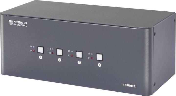 Immagine prodotto SpeaKa Professional 4 Port HDMI Multi Display KVM Switch 4x4 Port KVM-Konsole HD