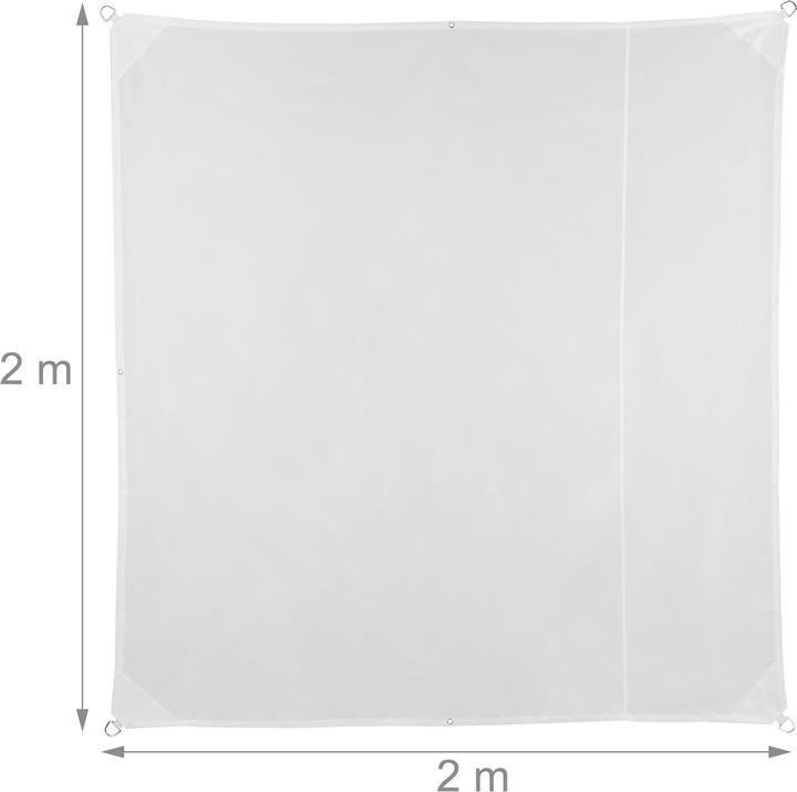 Image du produit Relaxdays Voile d?ombrage carré (200 x 200 x 0,5 cm)