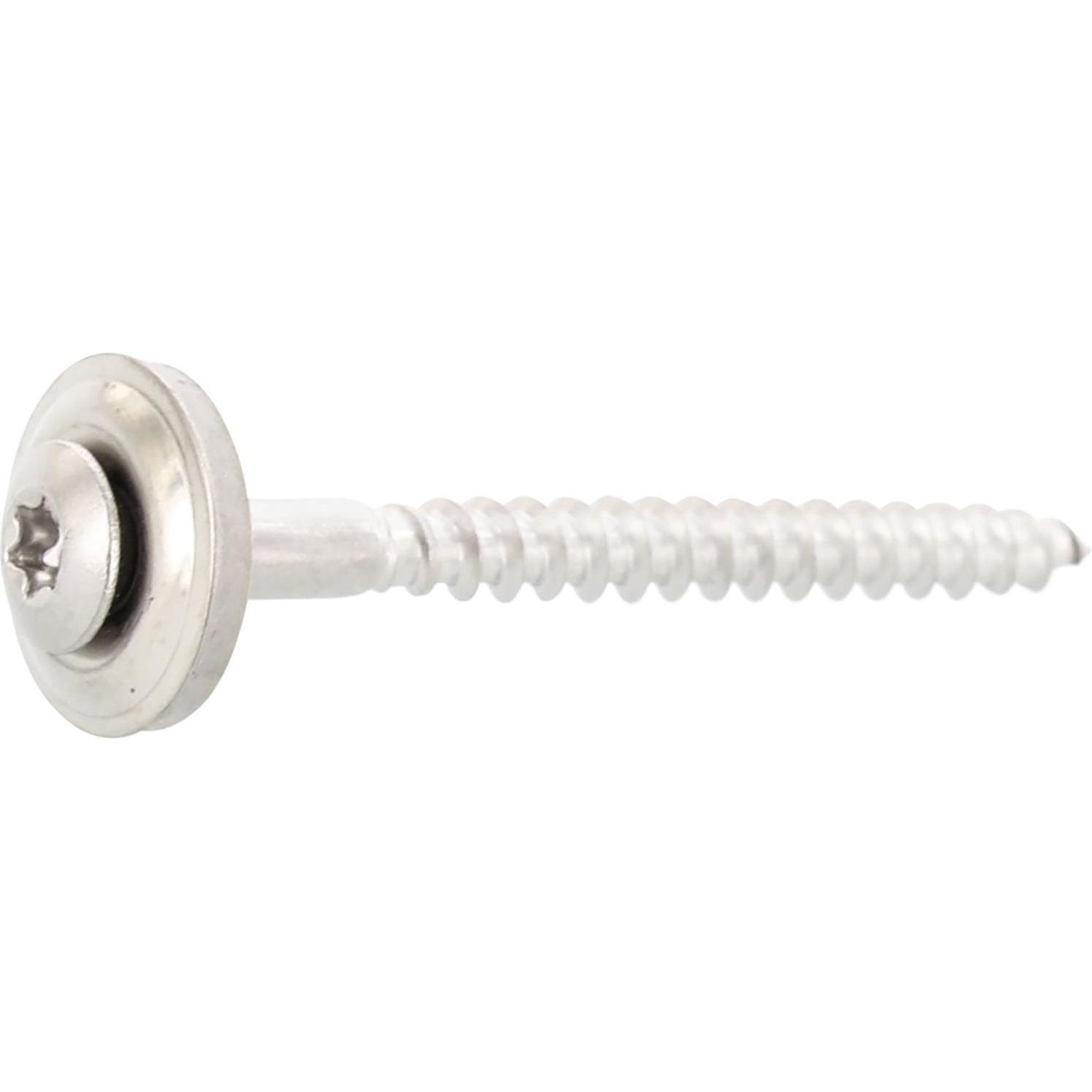 Thumbnail - Dresselhaus, Schrauben, Spenglerschraube m. Dichtscheibe 4,5x25 mm Edelstahl A2 mit I-Stern I 20, 100 Stück (100 Schraub...