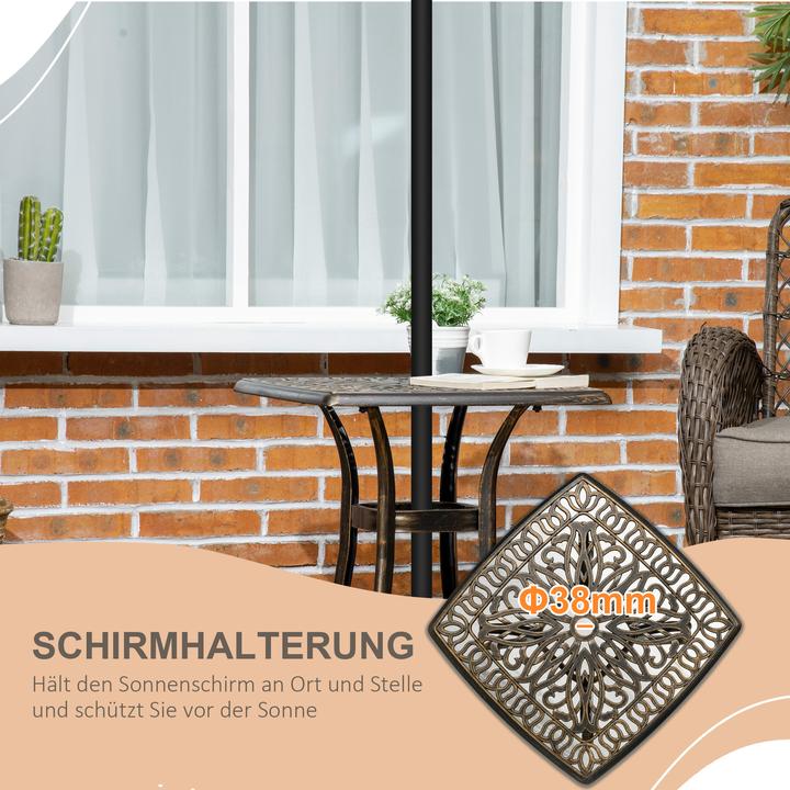 Image du produit Outsunny Table d'appoint avec trou pour parapluie