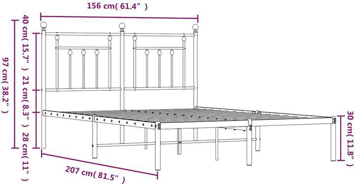 Produktbild vidaXL Bettgestell (150 x 200 cm)