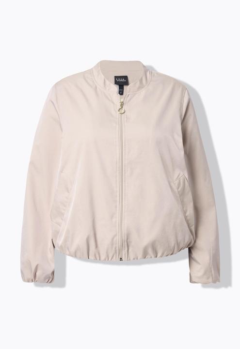 Actual product image Ulla Popken Satin-Blouson, elastischer Saum, Stehkragen (60)