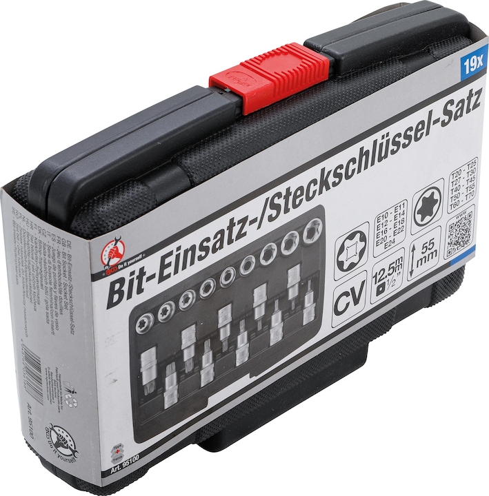 Actual product image BGS Bit Socket / Socket Set | 12.5 mm (1/2") Drive | T-Star (for Torx) / E-Type | 19 pcs. (12.5 mm)