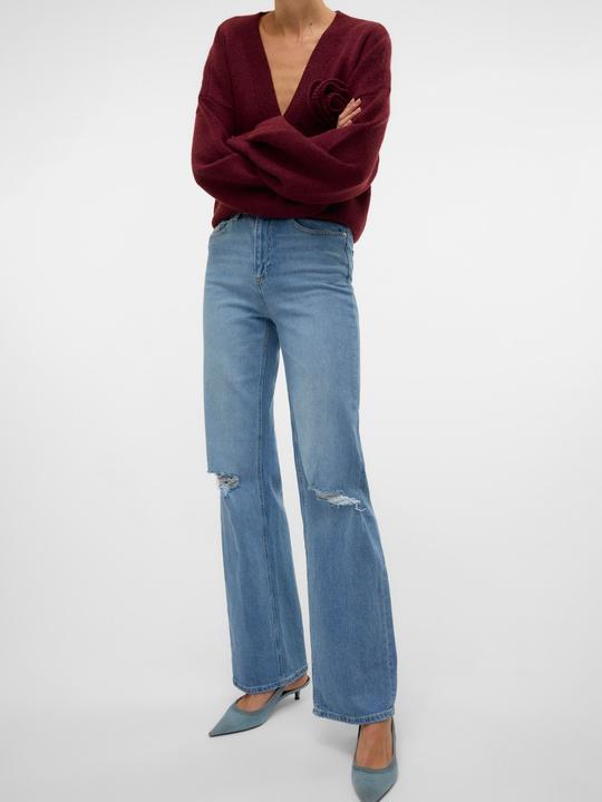 Actual product image Vero Moda VMTESSA Hohe Taille Weiter Beinschnitt Jeans Weit geschnitten (W28/L34)