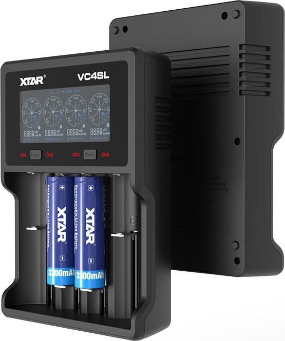 Produktbild Xtar VC4SL (1 Stk., 14500, 16340, 18500, 18650, 21700, 26650, AAA, AA, Ladegerät inkl. Akku)