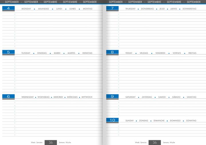 Actual product image Clairefontaine Planner (A4, German, English, French, Spanish, Dutch)