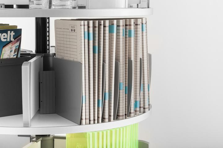 Produktbild Moll Ordnerdrehsäule Multifile 4 Etagen 96 Ordner weiss