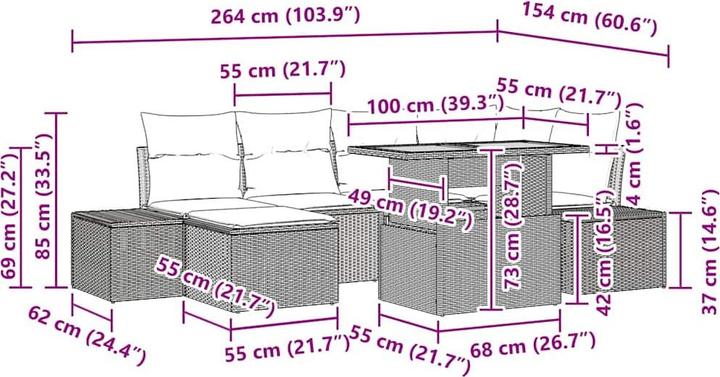 Produktbild vidaXL Garten-Esszimmer-Set