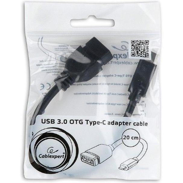 Thumbnail - Gembird A-OTG-CMAF3-01 USB Typ-C USB Type-A Schwarz Kabelschnittstellen-/adapter (0.20 m, USB 3.0), USB Kabel