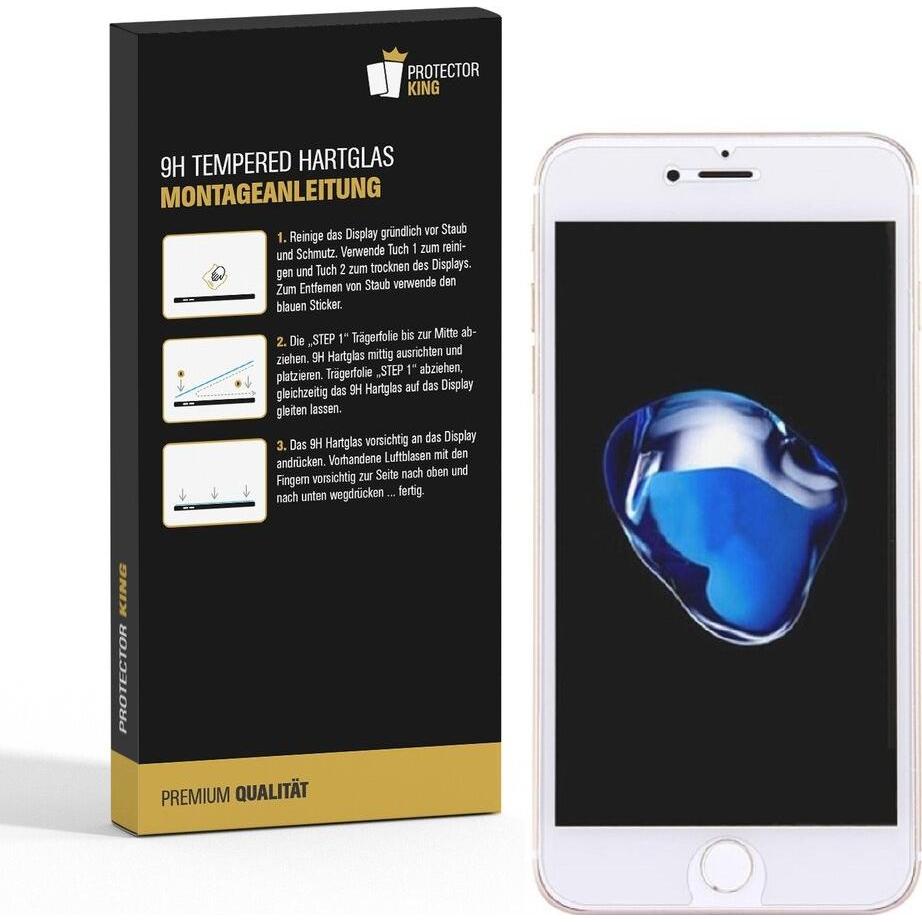 Thumbnail - Protectorking 1x Echtes Tempered 9H Panzerhartglas Matt Entspiegelt (1 Stück, Apple iPhone 8), Smartphone Schutzfolie, S...