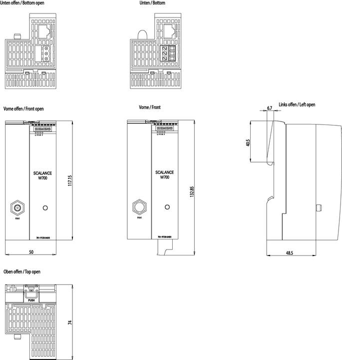 Actual product image Siemens IWLAN Access Point SCALANCE RJ45 only for operation in USA