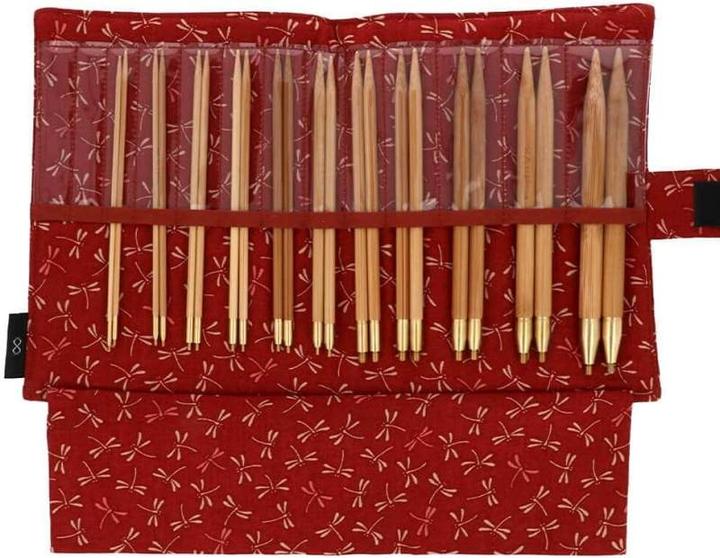 Actual product image Seeknit Needle set interchangeable needle points Shirotake 2.50 - 10.00 mm 14 cm Red