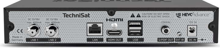 Actual product image TechniSat Technibox UHD S incl. Swiss Viaccess module + SRG card (Twin DVB-S2, CI+ slot)