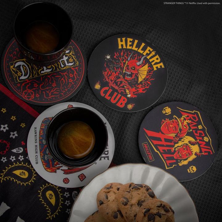 Productafbeelding Cinereplicas Stranger Things: Hellfire Club onderzetters (4 stuks (4 x)