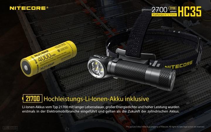 Image du produit Nitecore HC35 y compris NL2140HP (2700 lm)