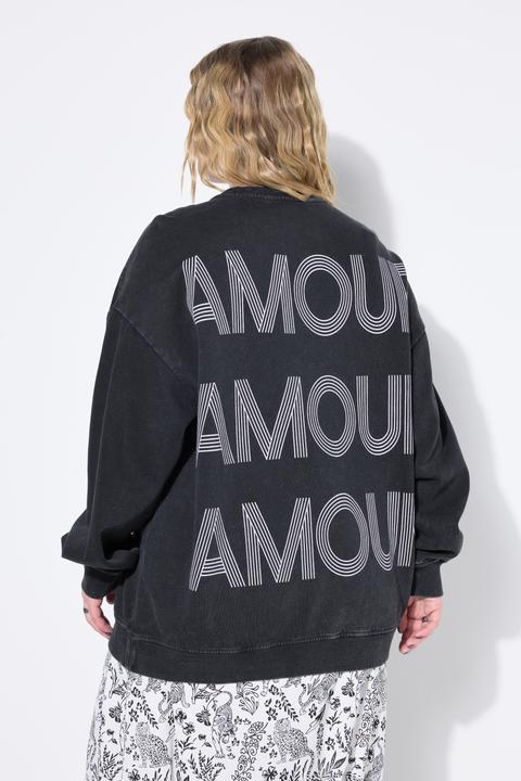 Immagine prodotto Studio Untold Felpa dal taglio oversize con AMOUR e stile vintage (58)