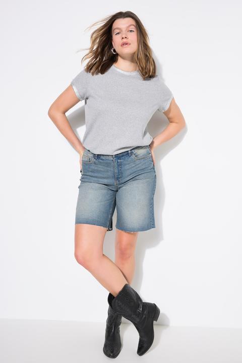 Produktbild Studio Untold Rippshirt, Classic Shape, Silverprint-Bündchen (58)