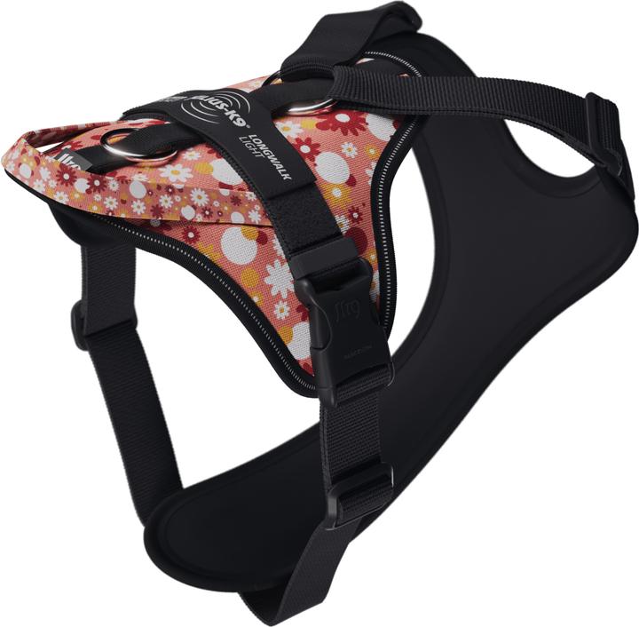 Produktbild Julius-K9 K9 Longwalk lightsele w/handle+trackerpocket,Pink flower,XL (XL, Hund, Allgemein)