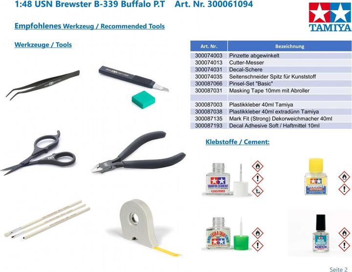 Produktbild Tamiya Brewster B-339 Buffalo Pacific Th.