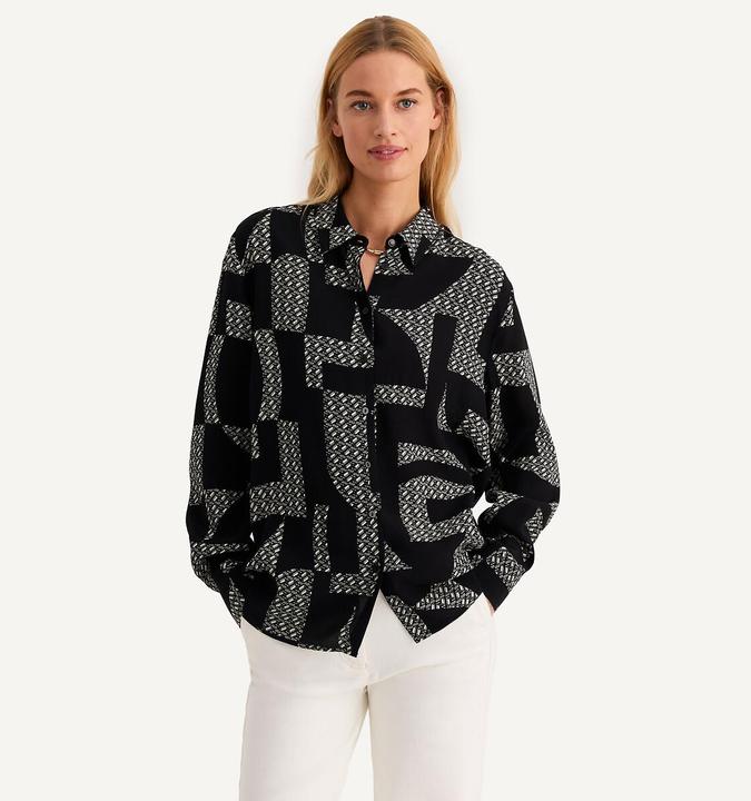 Immagine prodotto Anne Weyburn Langärmelige Bluse mit grafischem Muster (42)