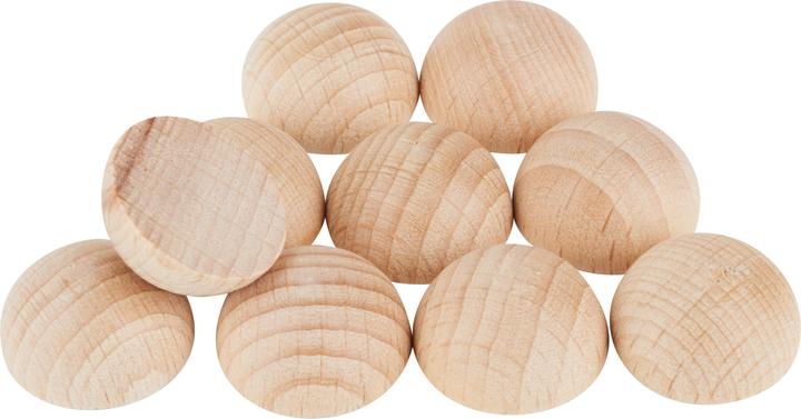 Actual product image VBS Wooden hemispheres without hole, 10 pieces