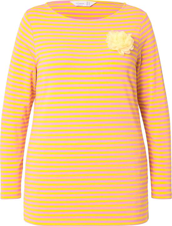 Immagine prodotto Miamoda Ringelshirt, A-Linie, abnehmbare Blüten-Brosche (54)
