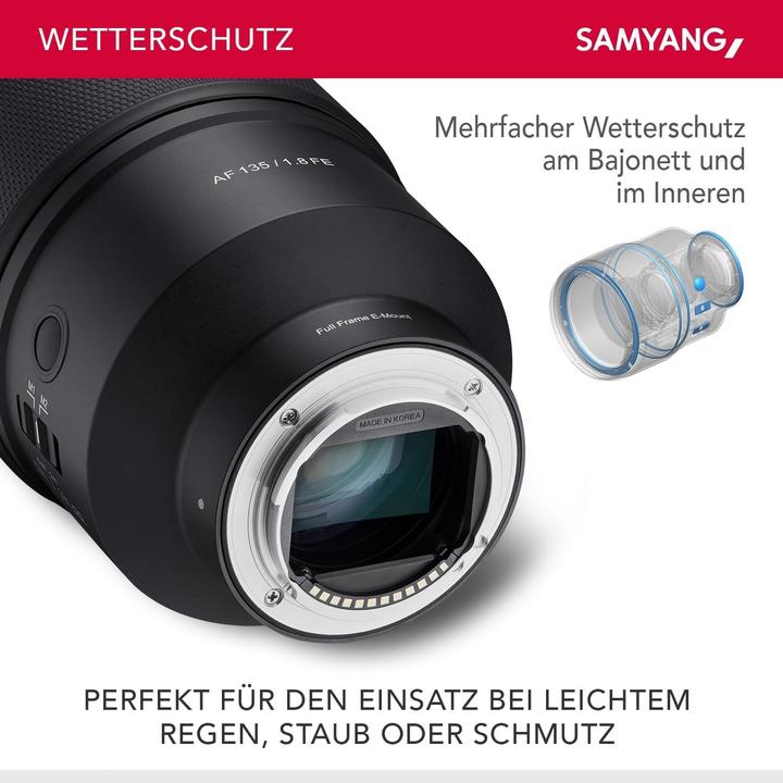 Produktbild Samyang AF 135mm f/1.8 FE (Sony E, APS-C / DX, Vollformat)