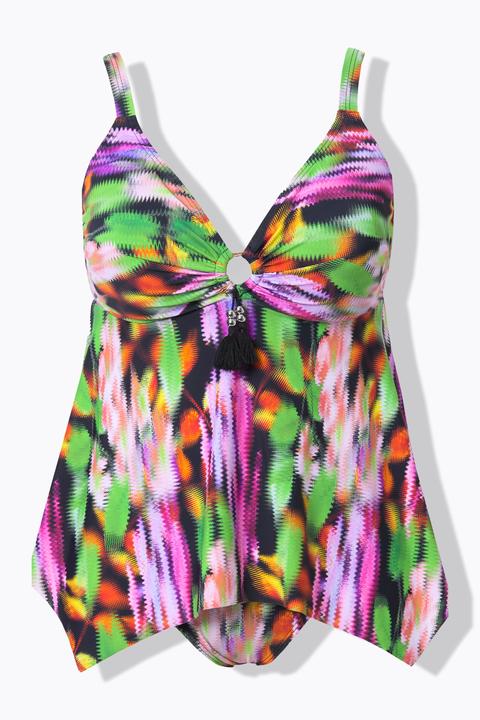 Actual product image Ulla Popken Pointed Hem Two Piece Tankini Set