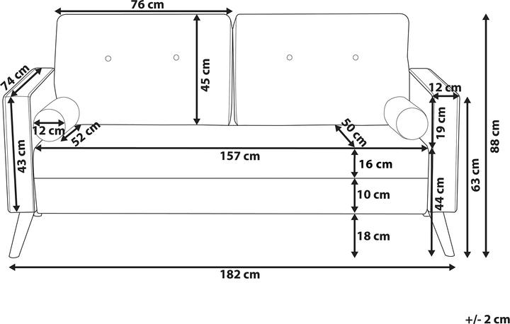 Produktbild Beliani Kalmar (2-Sitzer)