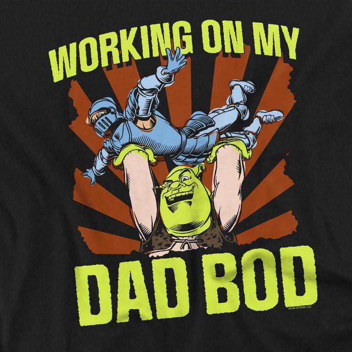 Actual product image Shrek Mens Working On My Dad Bod T-Shirt (5XL)