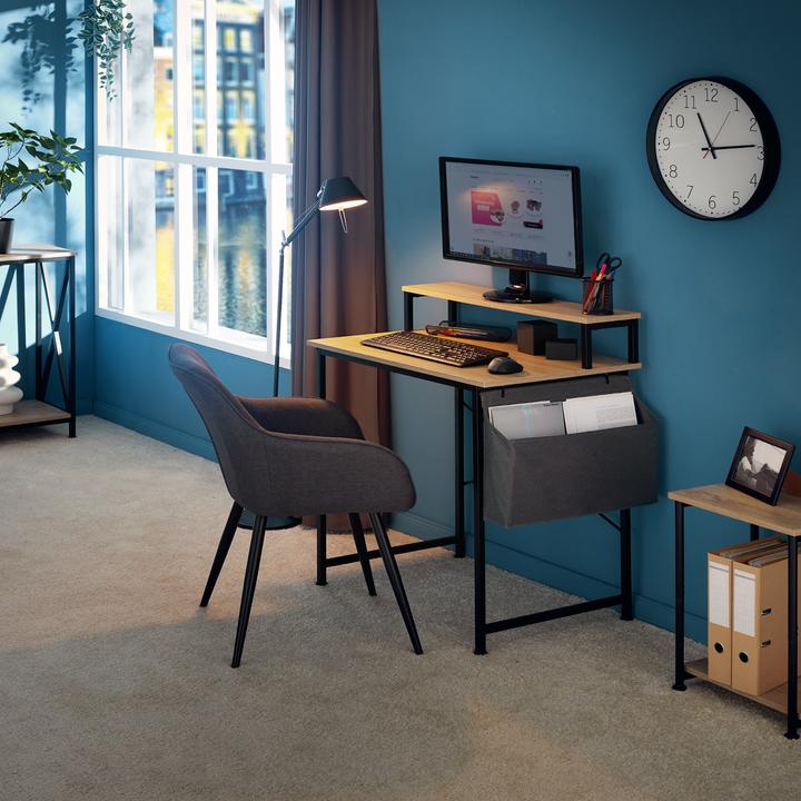 Actual product image tectake Desk with shelf and fabric bag (80 x 55 x 90 cm)
