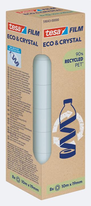 Produktbild tesa tesafilm® ECO & CRYSTAL Klebeband 8 Rollen je 10m:19mm (19 mm)