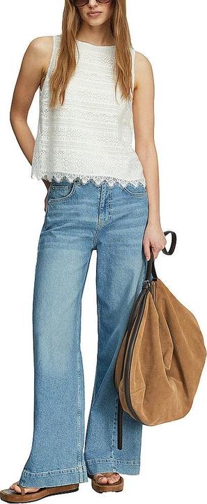 Actual product image Comma Bluse Feminines Baumwollspitzentop mit Muschelsaum (44)