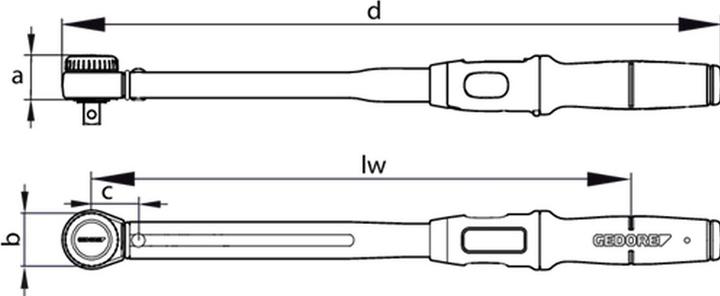 Produktbild Gedore TF-K200 Drehmomentschlüssel TORCOFIX TF-K 40-200 Nm (1/2", 40 Nm, 200 Nm)