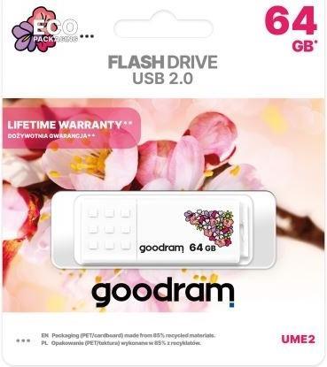 Produktbild Goodram Pendrive UME2 64GB USB 2.0 Spring White (64 GB, USB-A)