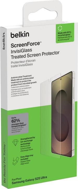 Actual product image Belkin Ovr Glass Eztray Samsung S25 Ultr (1 pcs., Samsung Galaxy S25, Samsung Galaxy S25 Ultra, Samsung Galaxy S25+)