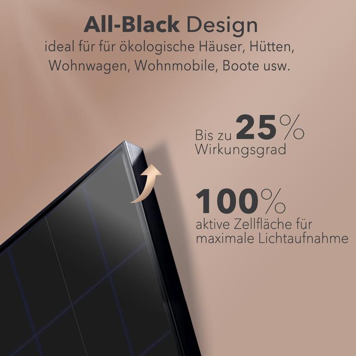 Actual product image Enjoy solar Monokristallines Solarmodul mit HPBC Technologie 200W/12V (200 W, 9.89 kg)