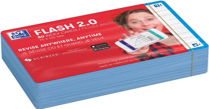 Produktbild Oxford FLASH 2.0 Karteikarten (75 x 125 mm, 80 x)