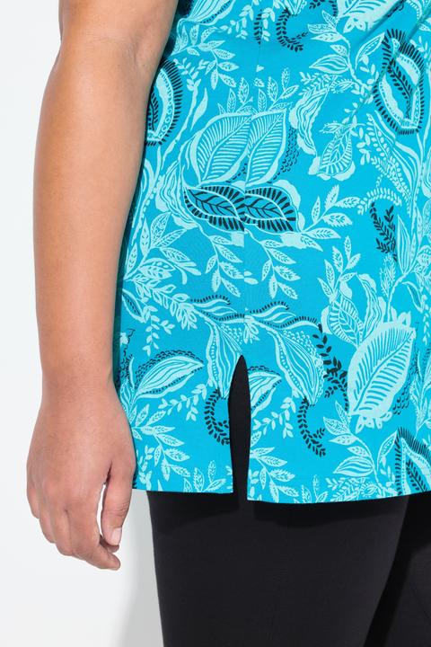 Produktbild Ulla Popken Longshirt, A-Linie, Rundhalsausschnitt, Halbarm (62)
