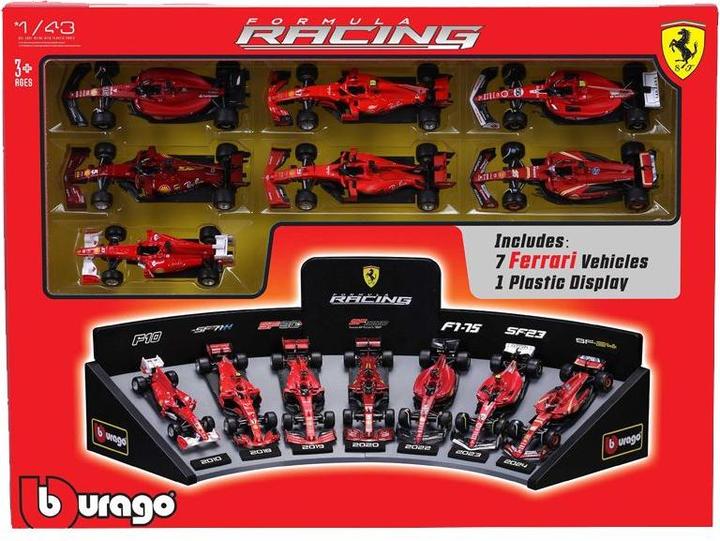 Image du produit Bburago F1 7er-Set Displaykurve Ferrari 1/43